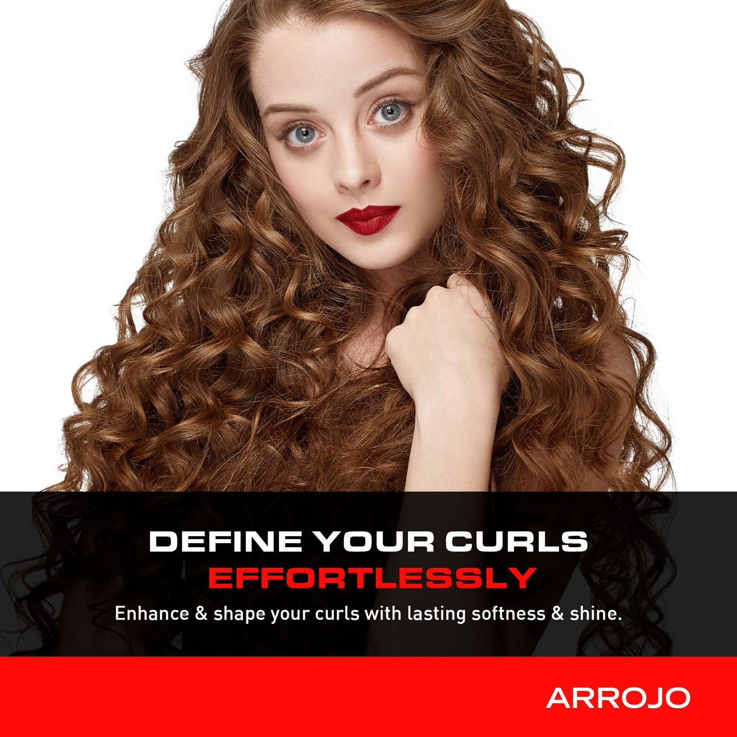 Arrojo Curl Defining Gel – Moisture-Rich, Firm Hold Wavy & Curly Hair Gel - Paraben-Free & Sulfate Free & Cruelty-Free Frizz & Heat Damage Protection