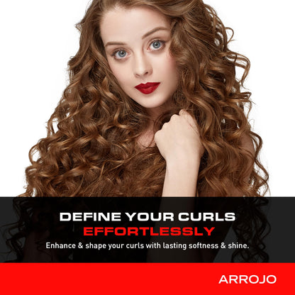 Arrojo Curl Defining Gel – Moisture-Rich, Firm Hold Wavy & Curly Hair Gel - Paraben-Free & Sulfate Free & Cruelty-Free Frizz & Heat Damage Protection