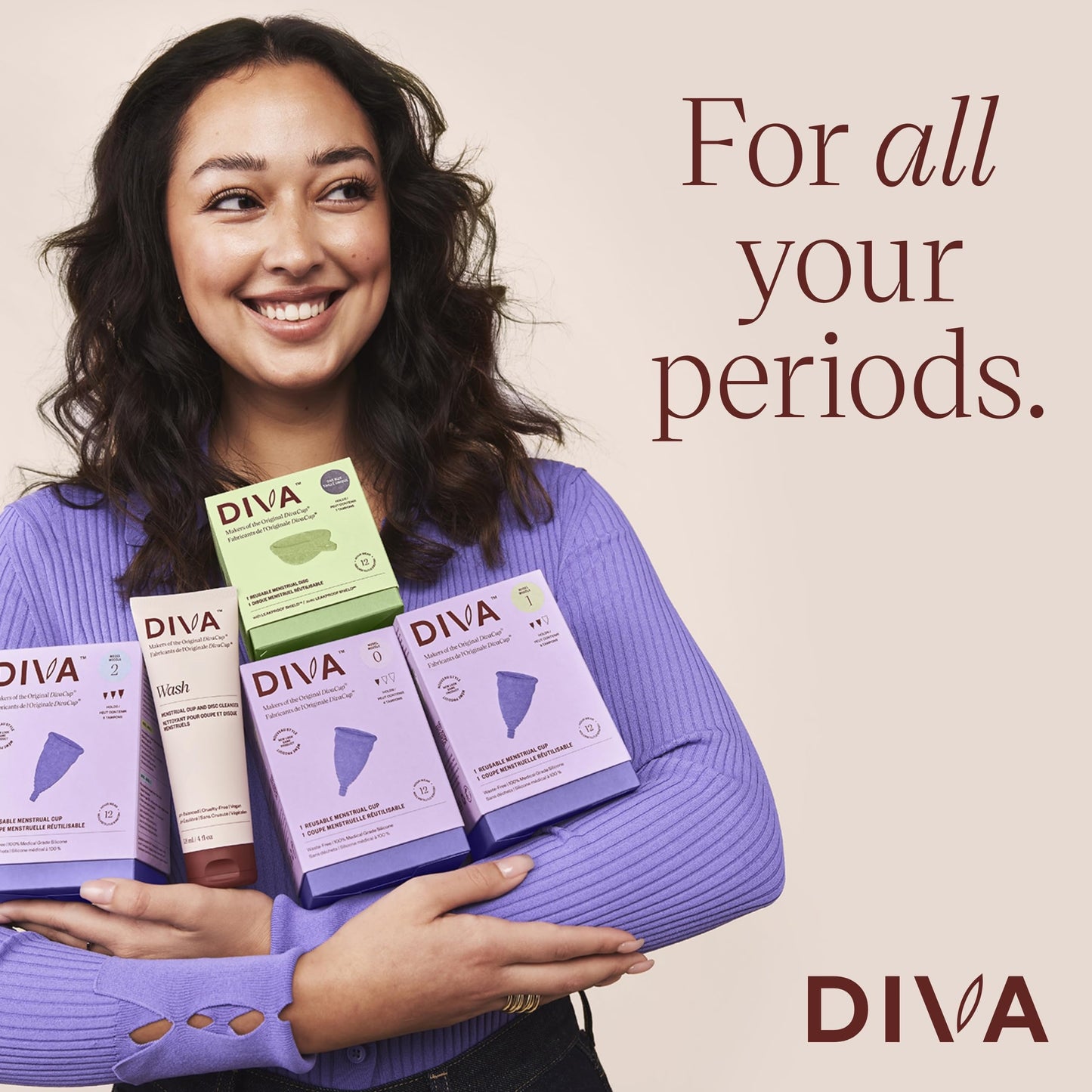Diva Disc, Wash & Shaker Combo Pack - Comfortable, Reusable Menstrual Disc with Leakproof Shield - with Cleanser - Shaker for On-The-Go Cleansing - Size Fits Most