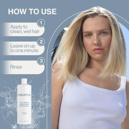Neuma Neu Repair Conditioner - Protein Hair Treatment for Damaged Hair, Strengthens, Moisturizes, and Reduces Breakage Lemon, Lavender and Fir Needle Scent