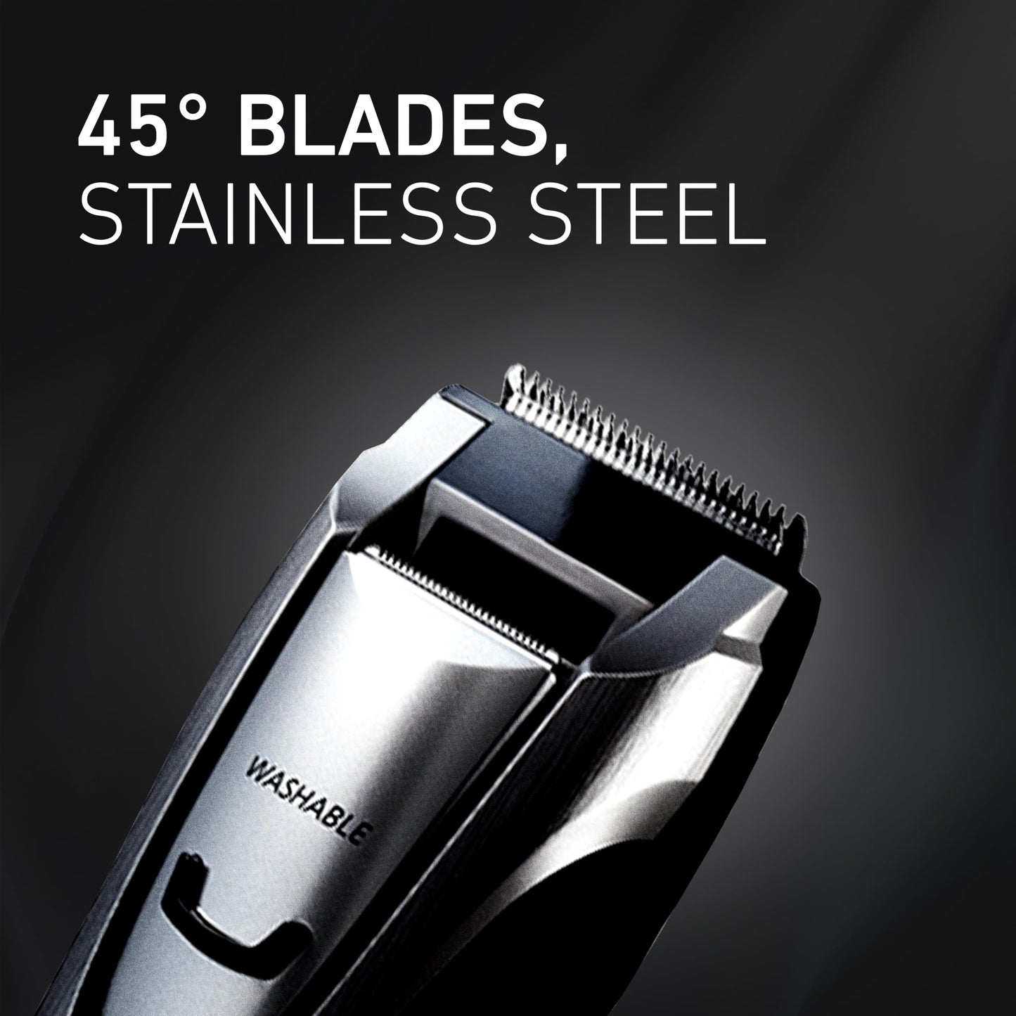 Panasonic Multi-Groomer Electric Beard Trimmer for Men, Men’s Trimmer for Beard, Hair and Body, 39 Trim Length Settings with 3 Attachments, Corded/Cordless Operation – ER-GB80-S (Silver)