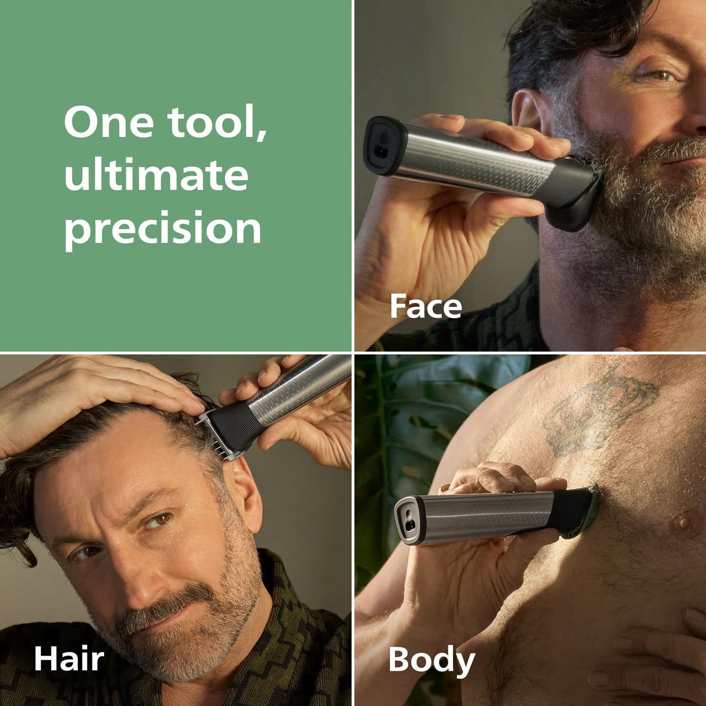Norelco Philips All-in-One Series 7000 23-Piece Trimmer - Electric Shaver and Clipper for Face, Beard, Head & Body, Self-Sharpening Titanium Blades, 26 Length Settings (0.5-16 mm), MG7970/49