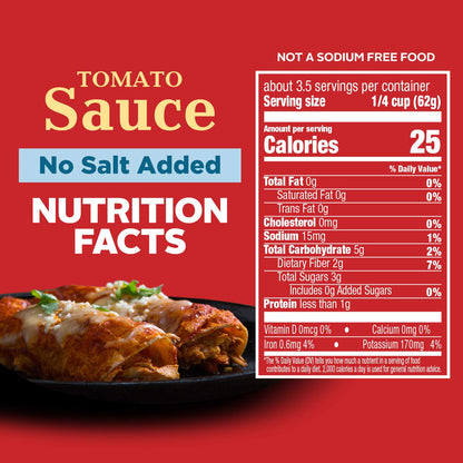 Hunt’s No Salt Added Tomato Sauce, Perfect for Chili & Soups, 8 oz. Can