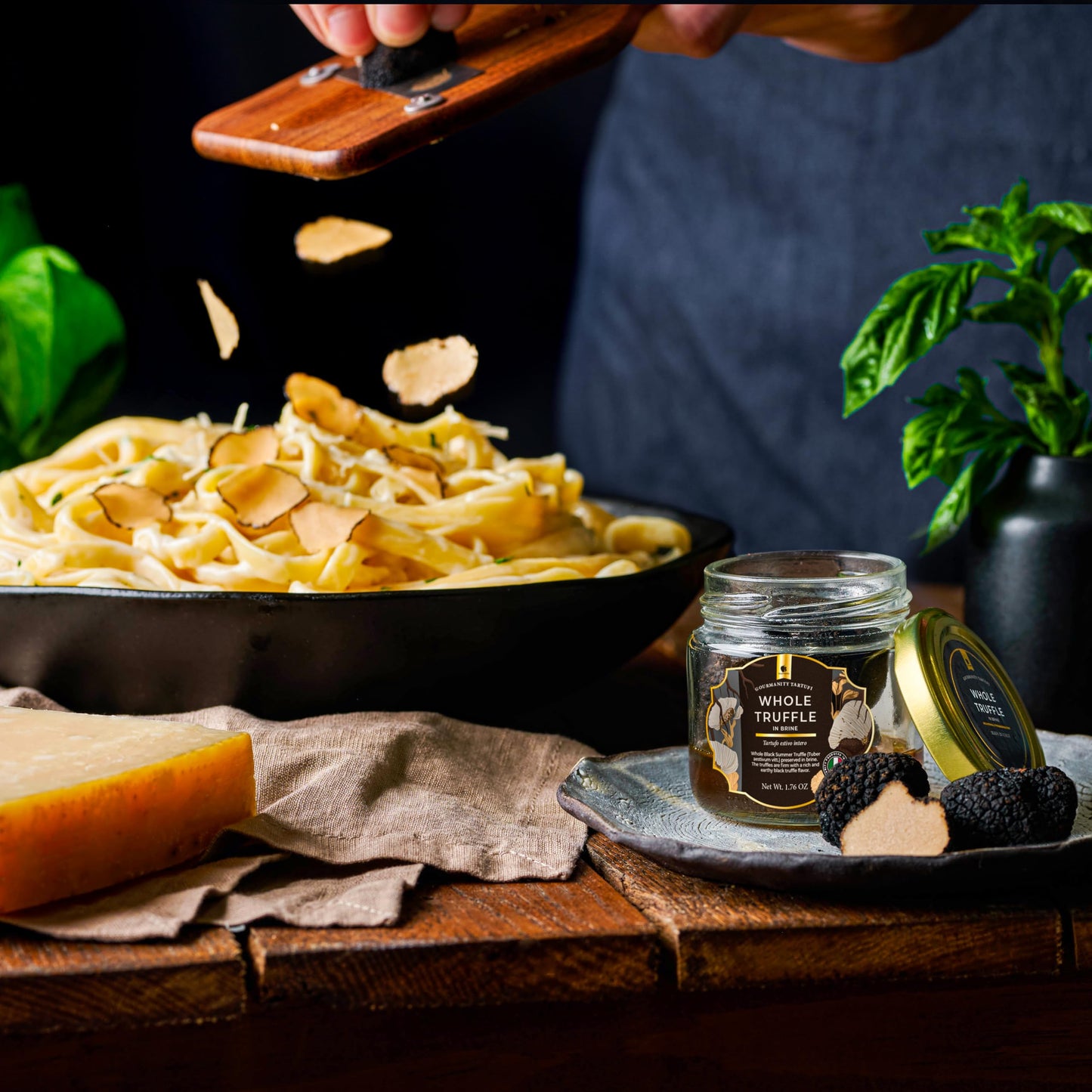 Gourmanity Tartufi Whole Black Truffles in Brine, Preserved Black Summer Truffles (Tuber aestivum Vitt.) from Italy