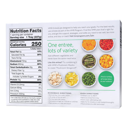 HMR Beef Stroganoff with Noodles Entrée | Pre-packaged Lunch or Dinner | Ready to Eat | 19g of Protein | Low Calorie Food | 8oz Serving per Meal | Pack of 6