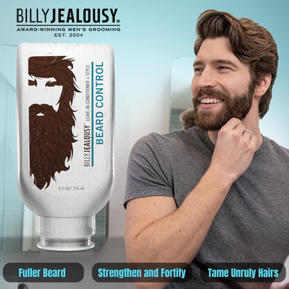 Billy Jealousy Beard Control Leave In Beard Conditioner for Men with Aloe Leaf Juice and Jojoba Seed Oil, Softens Hair and Skin, Light Hold with Matte Finish