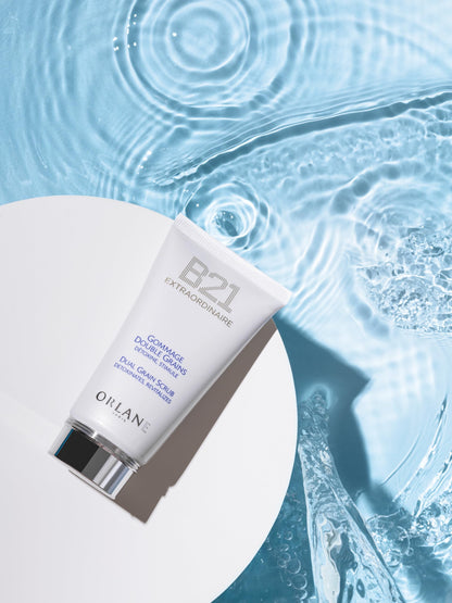 Orlane – B21 Extraordinaire Dual Grain Scrub, 2.5 fl oz, Dual Exfoliation Face Scrub, Volcanic & Rice Grains, Renews Skin Texture, Smooths & Refines Pores, Elegant Fast-Absorbing Formula
