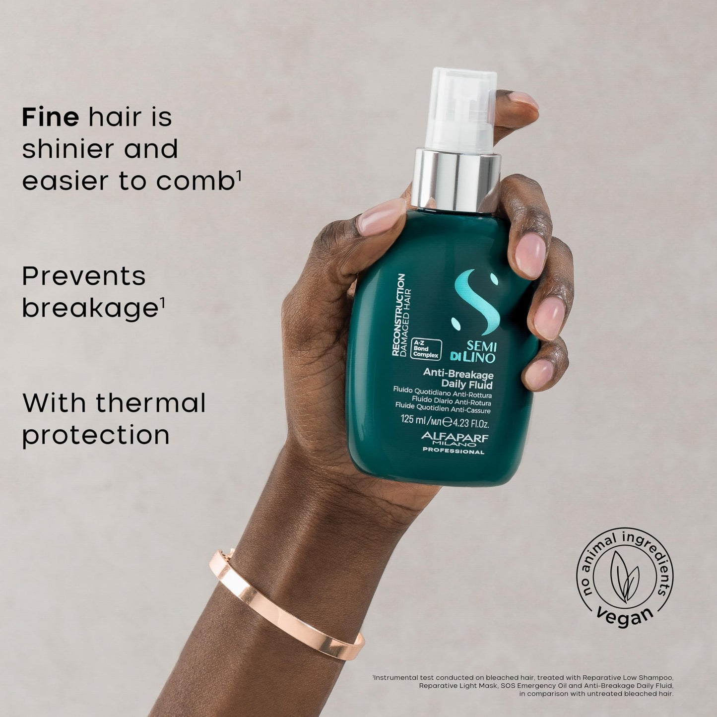 ALFAPARF MILANO Semi di Lino Reconstruction Reparative Anti Breakage Daily Fluid for Damaged Hair - Bond Building Hair Treatment - Heat Protection Spray - Adds Shine - Strengthening - (4.23 oz)