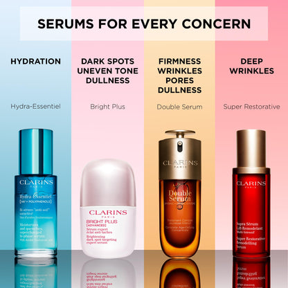 Clarins Bright Plus Serum | Visibly Brightens and Boosts Radiance | Evens Skin Tone | Targets Dark Spots | Contains Vitamin C and Niacinamide | All Skin Types | 1 Fluid Ounce