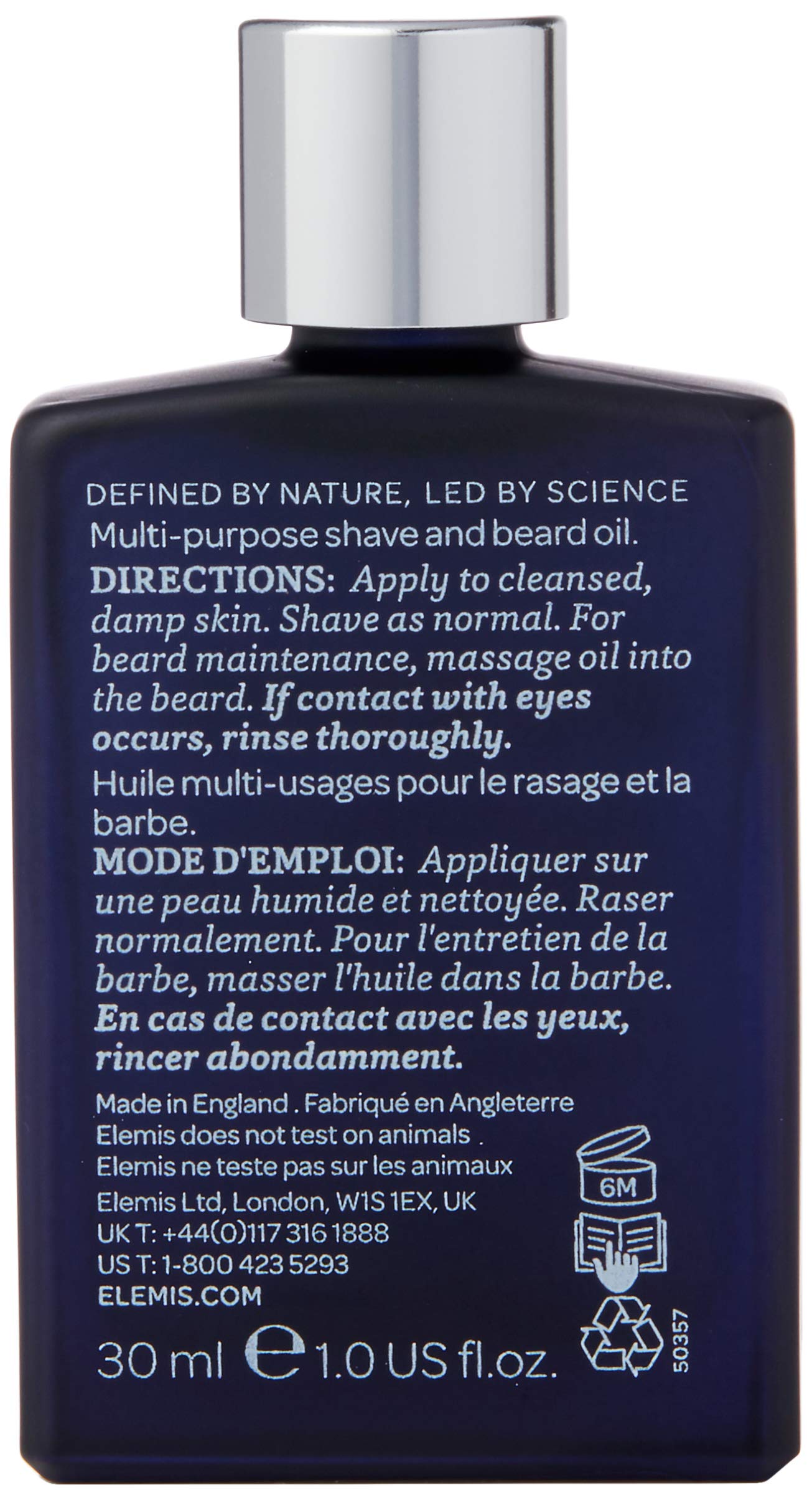 ELEMIS Smooth Result Shave and Beard Oil for Men, 1 Fl Oz