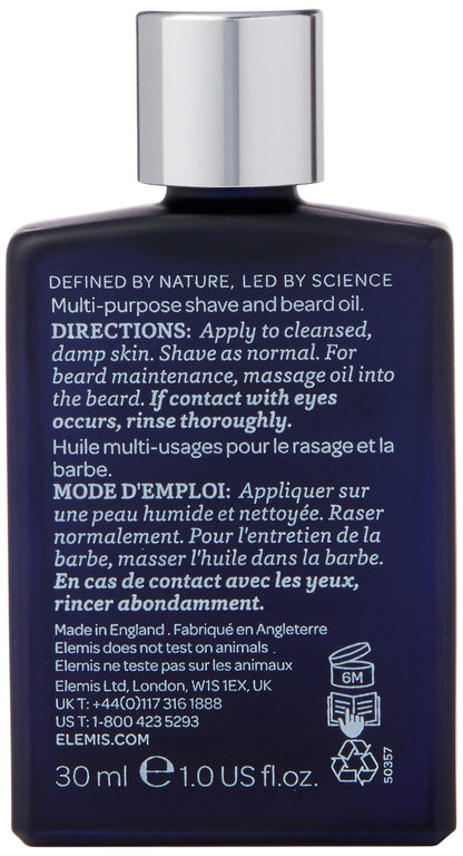 ELEMIS Smooth Result Shave and Beard Oil for Men, 1 Fl Oz