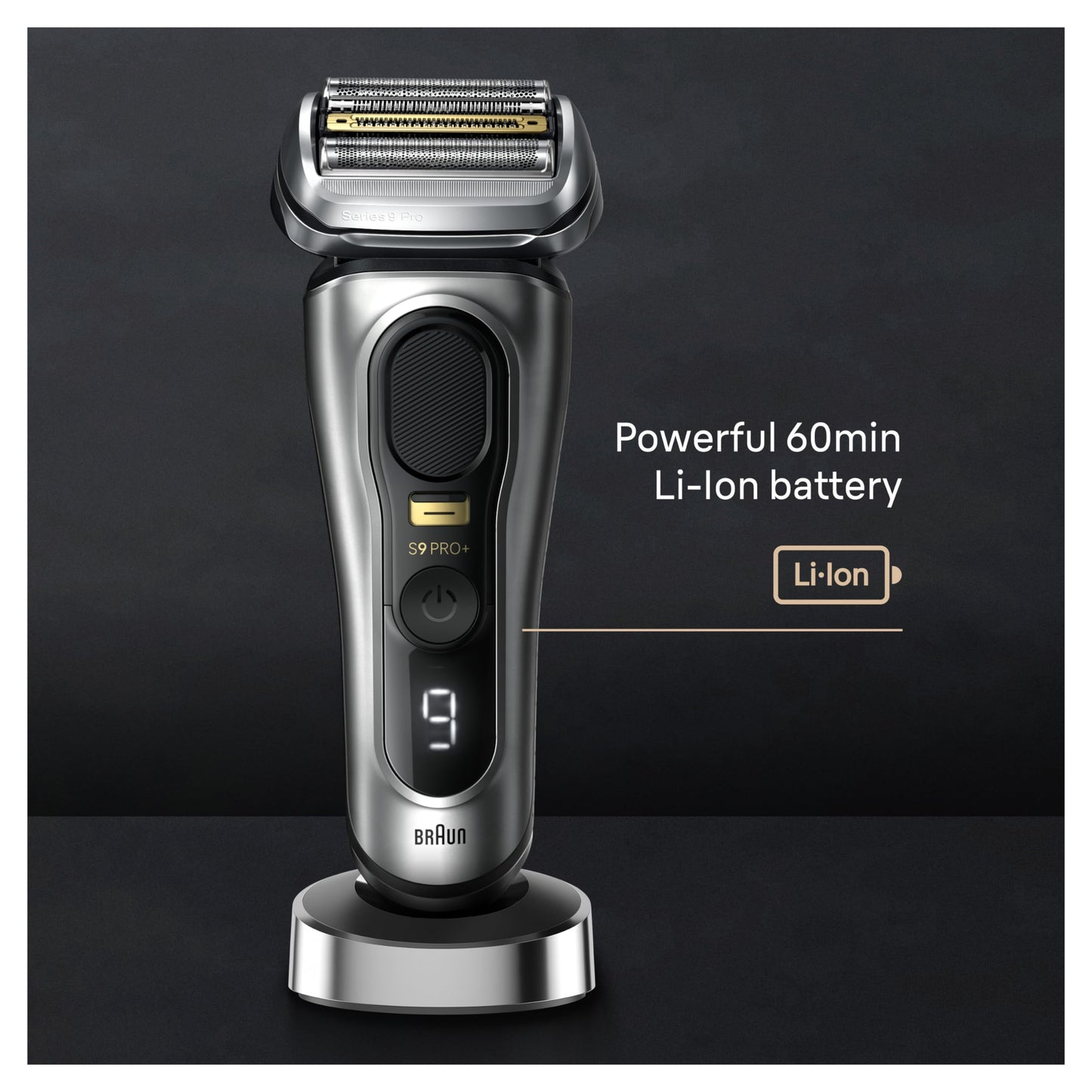 Braun Series 9 PRO+ Electric Razor for Men, 5 Pro Shave Elements & Precision Long Hair Trimmer, 6in1 SmartCare Center, Wet & Dry Electric Shaver for Smooth Skin with 60min Battery Runtime, 9517s