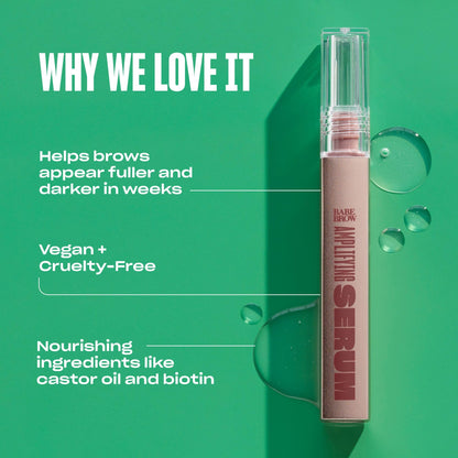 Babe Original Eyebrow Serum For Thicker Brows - Brow Serum with Castor Oil, Biotin, Repairing Amino Acids