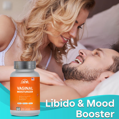 ANGELYCIA Natural Probiotic Vaginal Moisturizer Pills for Women – Slippery Elm Feminine Care Supplement for Vaginal Moisture, Dryness Relief & Healthy pH Balance Support