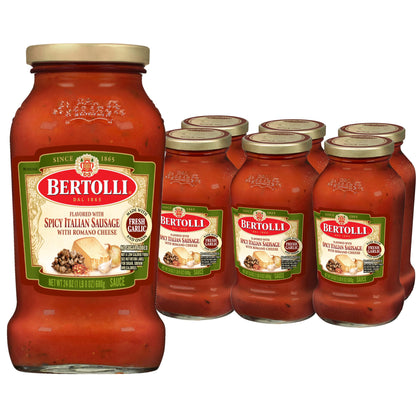 Bertolli Spicy Italian Sausage with Romano Cheese Sauce - 24oz (Pack of 6)