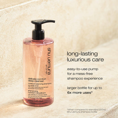 shu uemura art of hair Delicate Comfort Clarifying Shampoo For Dry Scalp & Hair - Cleanses and Softens, With Essential Nutrients and Antioxidants, 13.4 Fl Oz