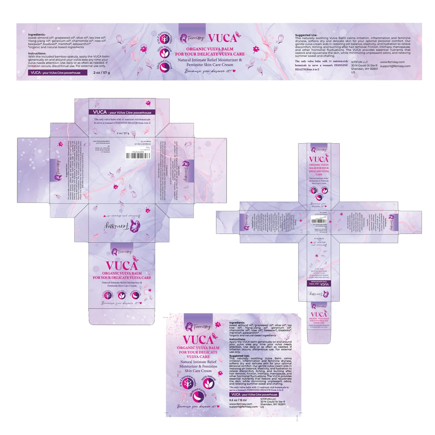 Vulva Balm (Rose & Mint, 2oz + 0.5oz) – All-in-One Organic Vaginal Moisturizer Cream with 11 Botanicals – Natural, Travel-size Vaginal Itch Cream – Hydrates & Soothes Redness, Dryness & Irritation