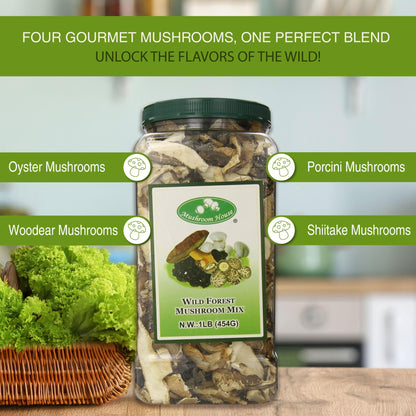Mushroom House Dried Mushroom Forest Blend, Premium, 1 Pound