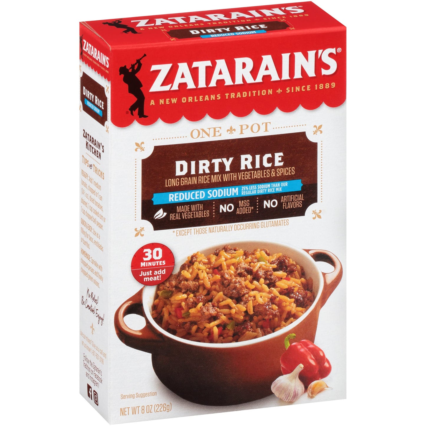 Zatarain's Reduced Sodium Dirty Rice, 8 oz (Pack of 8)