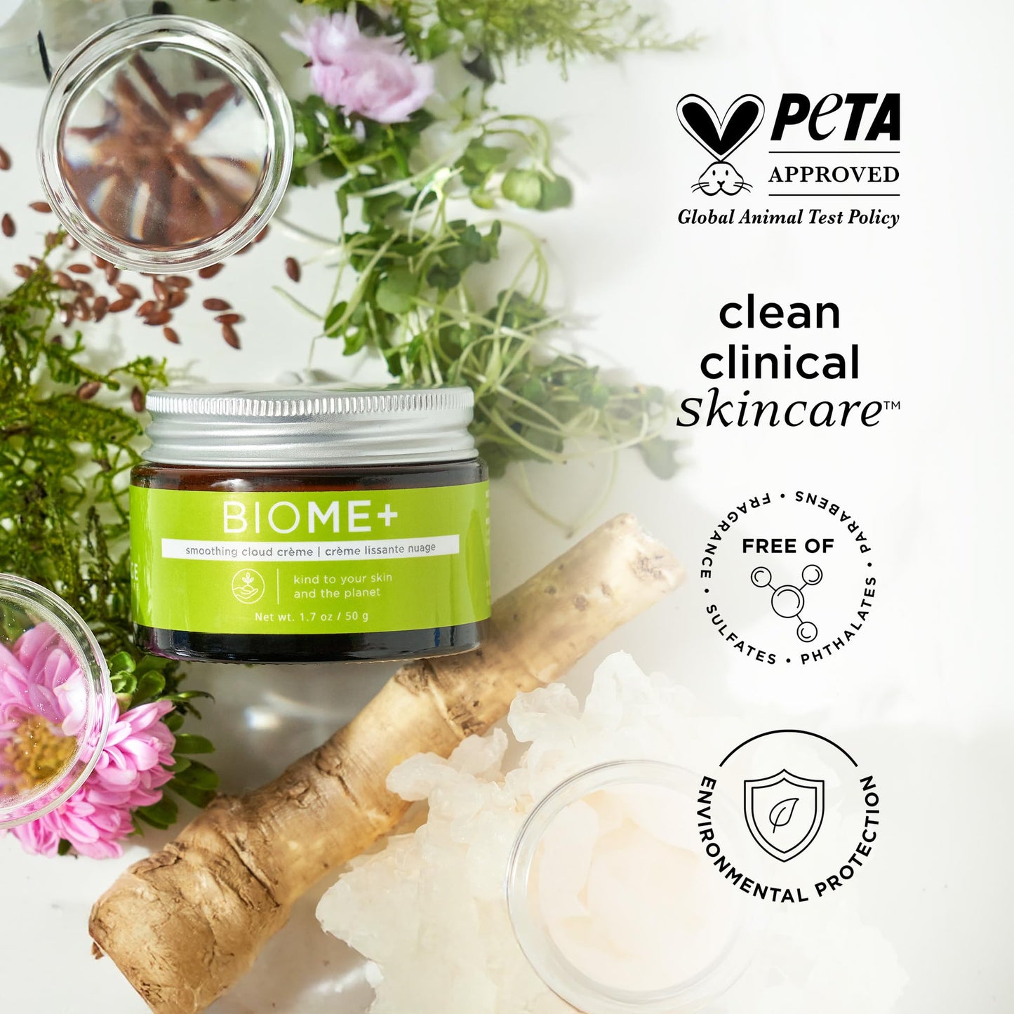 IMAGE Skincare, BIOME+ Smoothing Cloud Crème, Microbiome Friendly Face Night Cream, Supports Skin Moisture Barrier