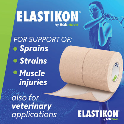 Elastic Tape - Supports Sprains, Strains, and Muscles - 3 in x 2.5 yd - 4 Rolls