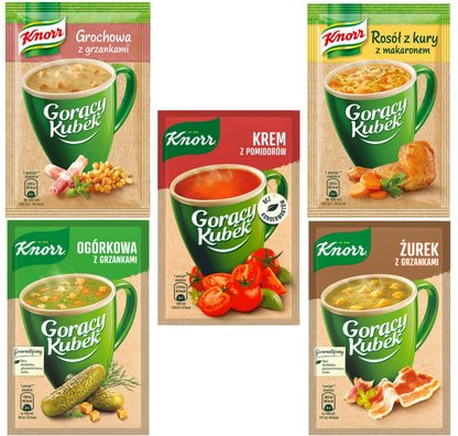 Hot Cup Instant Soup Knorr Goracy Kubek Assorted Pack of 5