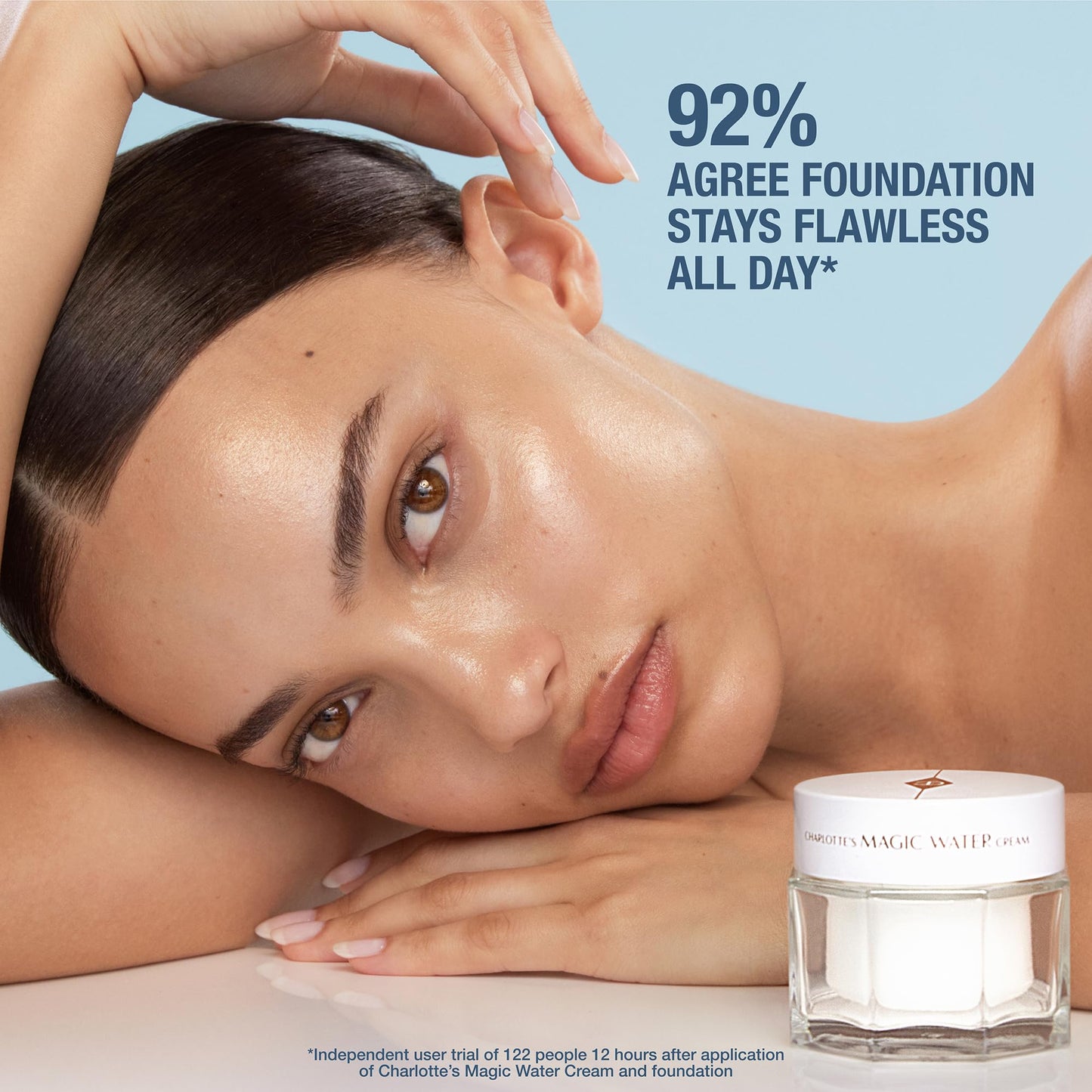Charlotte Tilbury Magic Water Face Cream - Lightweight, Dewy Gel Moisturizer for Sensitive Skin - Infused with Niacinamide & Biopeptide Complex to Help Improve the Appearance of Fine Lines