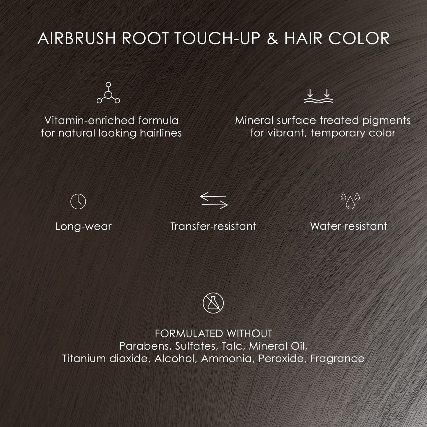 TEMPTU Airpod Airbrush Root Touch-up and Hair Color Kit, Vitamin-Enriched Weightless Non-greasy formula, for Long-wear color