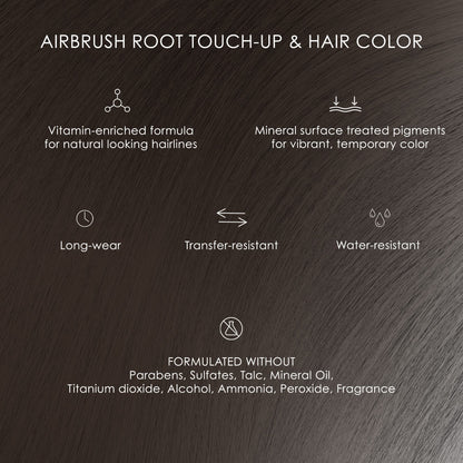 TEMPTU Airpod Airbrush Root Touch-up and Hair Color Kit, Vitamin-Enriched Weightless Non-greasy formula, for Long-wear color