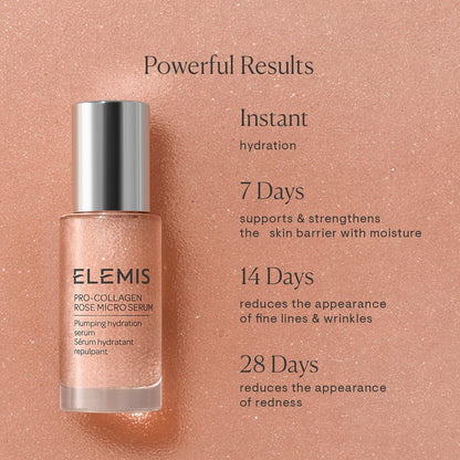 ELEMIS Pro-Collagen Rose Micro Serum | Hydration serum that plumps, soothes, and nourishes your skin while reducing fine lines & wrinkles.