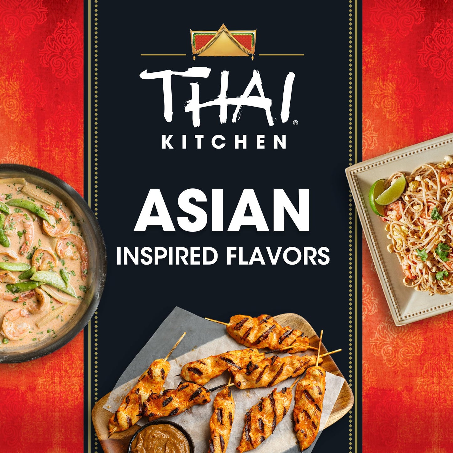 Thai Kitchen Stir Fry Rice Noodles, Gluten Free, Non GMO, Two Ingredients, Quick Cook, For Pad Thai and Other Stir-Fry Dishes, 14 oz