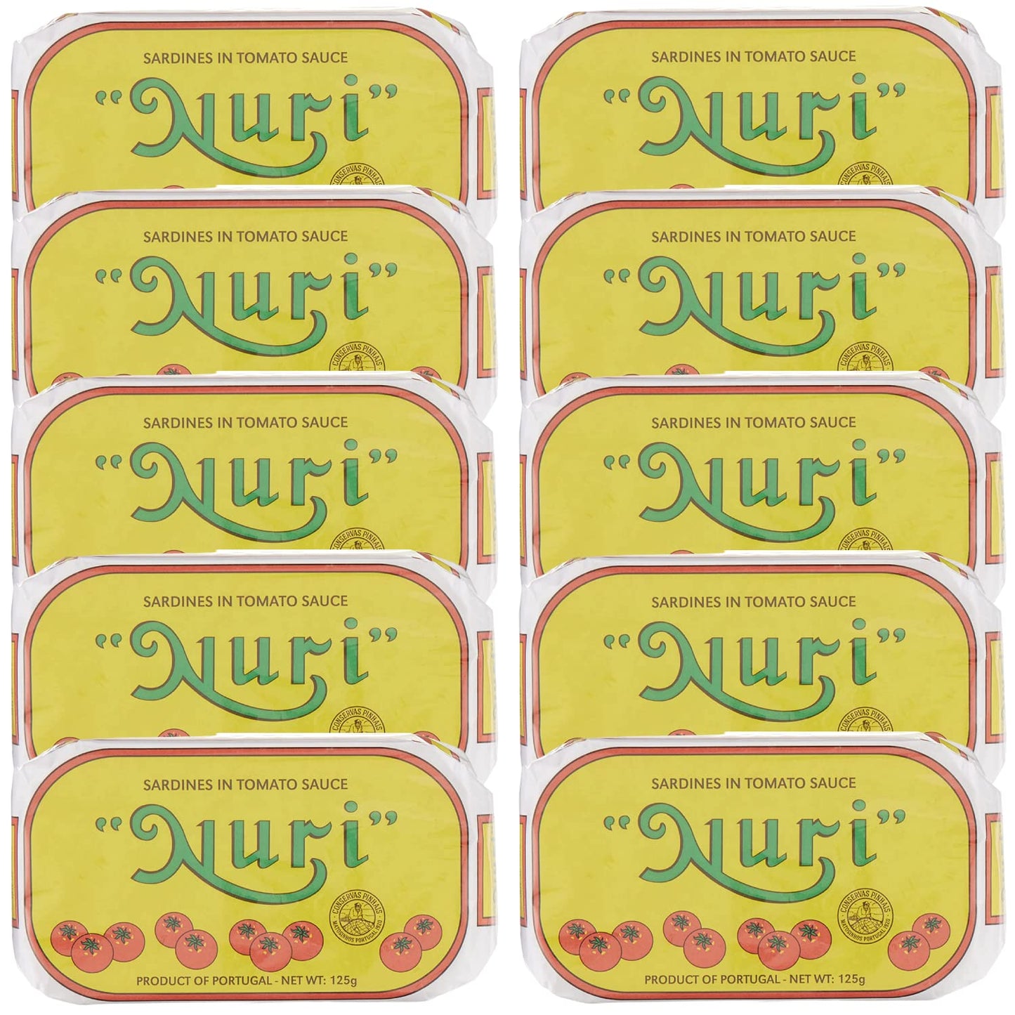 NURI Portuguese Sardines in Tomato Sauce - 10 Pack - (4.4 oz cans)