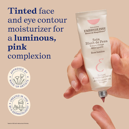Embryolisse Radiant Complexion Cream. Hybrid Makeup & Face Moisturizer with Hyaluronic Acid & Shea Butter. Illuminating Care for Glowing Skin, 1.01 Fl.Oz.