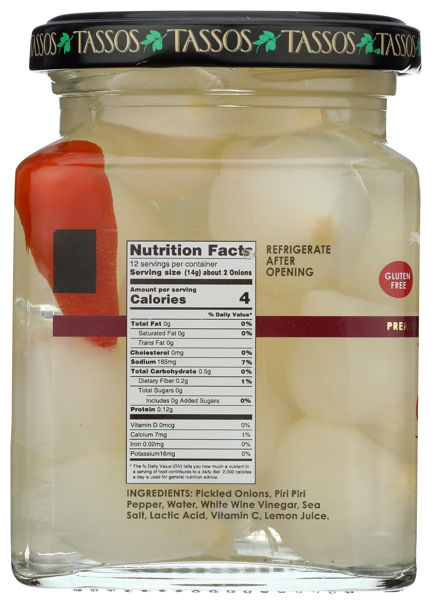 TASSOS Piri Piri Cocktail Onions, 10.2 OZ