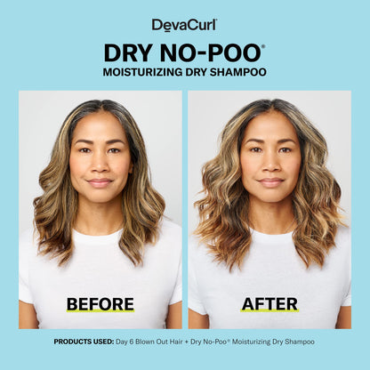 DevaCurl Dry No-Poo Moisturizing Dry Shampoo | Non-Drying Formula | Invisible Finish | For All Curly Hair Types