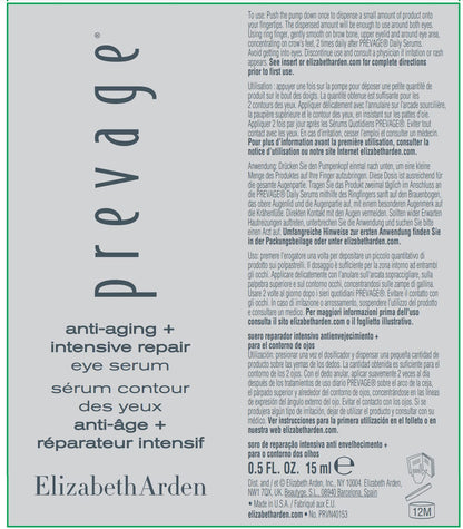 Elizabeth Arden Prevage Anti-Aging + Intensive Repair Eye Serum, Skincare Treatment with Idebenone, 0.5 oz