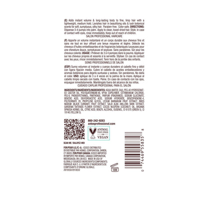 Bain de Terre Rise N' Shine Volumizing Foam, Lightweight Medium Hold & Volume with Argan & Monoi Oils, Paraben-Free, Color-Safe, Vegan, 6.7 Fl Oz