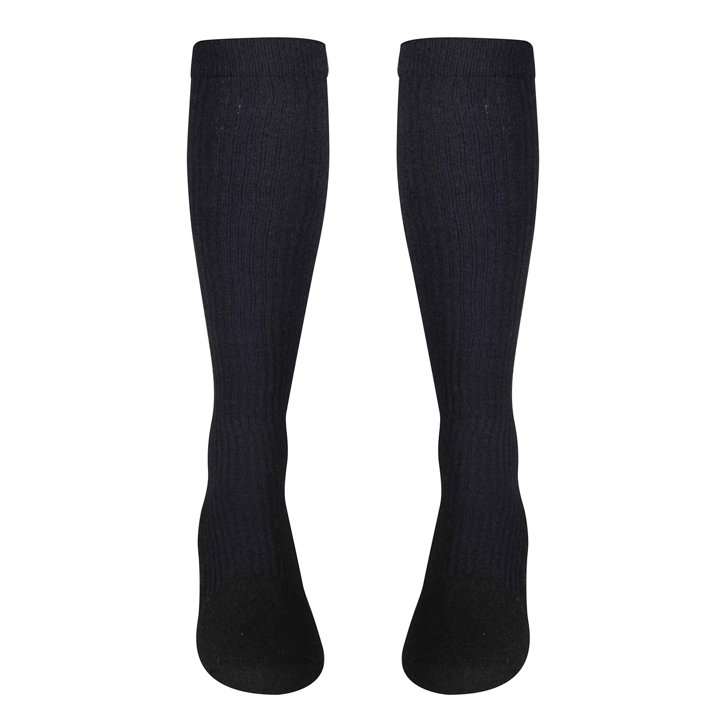 NuVein Compression Socks, 15-20 mmHg Support for Men, Padded Cushion Foot, Knee High, Closed Toe, Black, X-Large