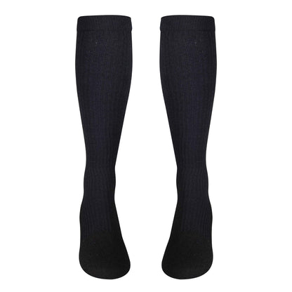 NuVein Compression Socks, 15-20 mmHg Support for Men, Padded Cushion Foot, Knee High, Closed Toe, Black, X-Large