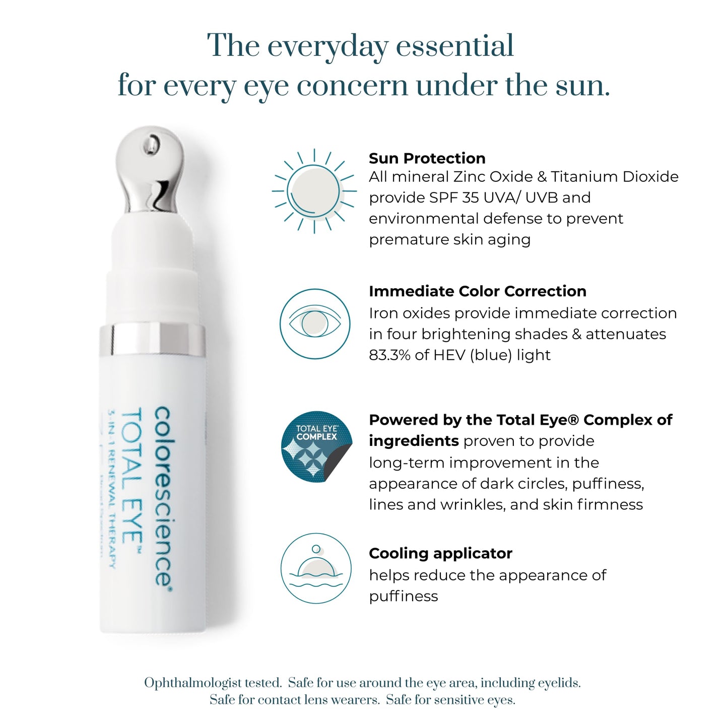 Colorescience Total Eye 3-in-1 Anti-Aging Renewal Therapy for Wrinkles & Dark Circle
