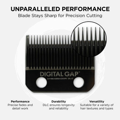 COCCO Digital Gap Ambassador DLC Taper Clipper Blade, ADGCT-DLC Replacement Blade Designed for Hyper Veloce Pro, Veloce Pro and Pro BLDC Clippers