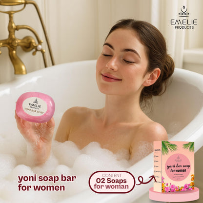 Natural Feminine Soap Bar pH Balanced – 2 Pack x 100g – Cold Process Intimate Wash with Botanical Extracts – Gentle Daily Feminine Hygiene Bar, for Daily Comfort & Fresh Feel
