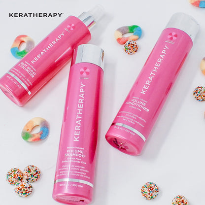 Keratherapy Keratin Infused Volume Shampoo, 10.1 fl oz, 300 ml - Volume Shampoo for Thin Hair - Kerabond Technology with Hemp Seed Oil, Indian Laurel Extract, Sea Kelp & Hydrolyzed Silk