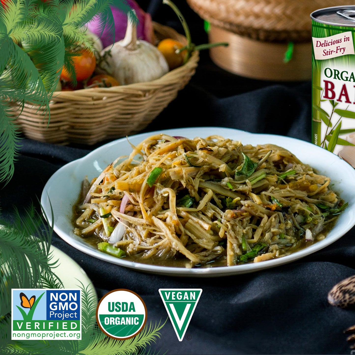 Native Forest Organic Sliced Bamboo Shoots - Bamboo Shoots Canned, Bamboo Shoots to Eat, Stir Fry Vegetables, Canned Vegetables - 14 oz (Pack of 6)