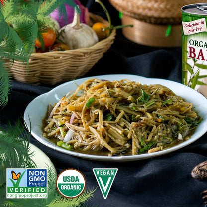 Native Forest Organic Sliced Bamboo Shoots - Bamboo Shoots Canned, Bamboo Shoots to Eat, Stir Fry Vegetables, Canned Vegetables - 14 oz (Pack of 6)