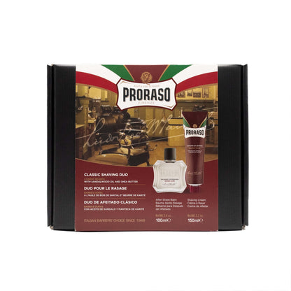 Proraso Shaving Kit - Nourishing Shaving Cream & After Shave Balm for Coarse, Thick Beards - Premium Italian Shave Kit Duo for Men - Gift Set for Men