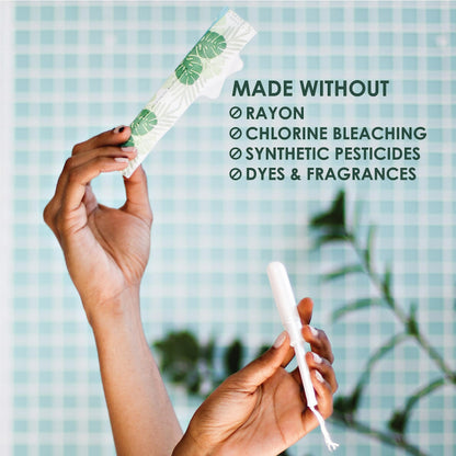 L. Cotton Tampons Regular Absorbency, Contains an Organic Cotton Core, Made Without Synthetic Pesticides, or Fragrances 84 Count (2 Packs of 42)