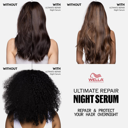 Wella Professionals ULTIMATE REPAIR Night Serum | Overnight Leave-in Treatment for Dull, Dry, Frizzy Hair | Repair Breakage & Protect Against Night Stressors | All Hair Types - Packaging May Vary