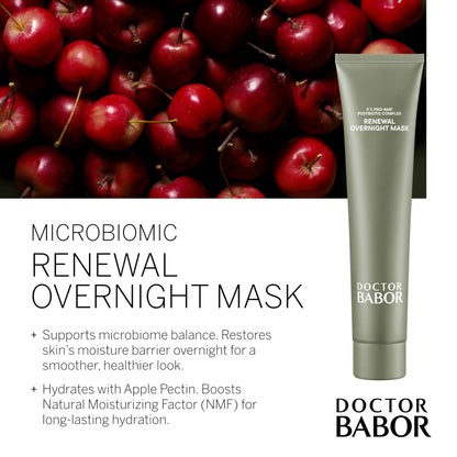 BABOR DOCTOR Microbiomic Renewal Overnight Mask (75ml) - Vegan Skincare for Dry Skin - Face Mask with Hyaluronic Acid for Hydration, Radiance and Luminosity