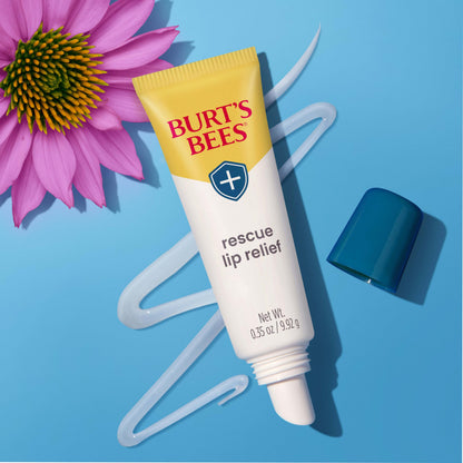 Burt’s Bees Rescue Lip Relief with Shea Butter and Echinacea, 100% Natural Origin, 0.35 Ounces(Pack May Vary)